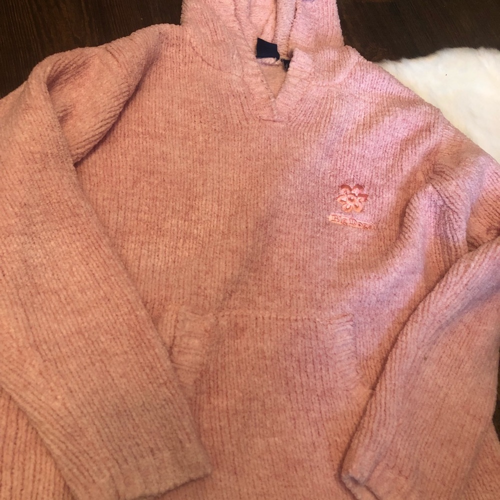 Chenille pink hoodie
